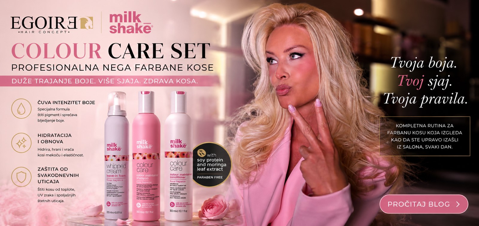 Milk Shake Colour Care set  kompletna profesionalna nega farbane kose za dugotrajan sjaj i postojanu boju.